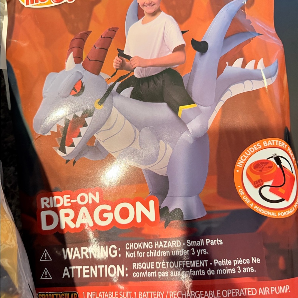 Inflatable Ride-On Dragon Costume